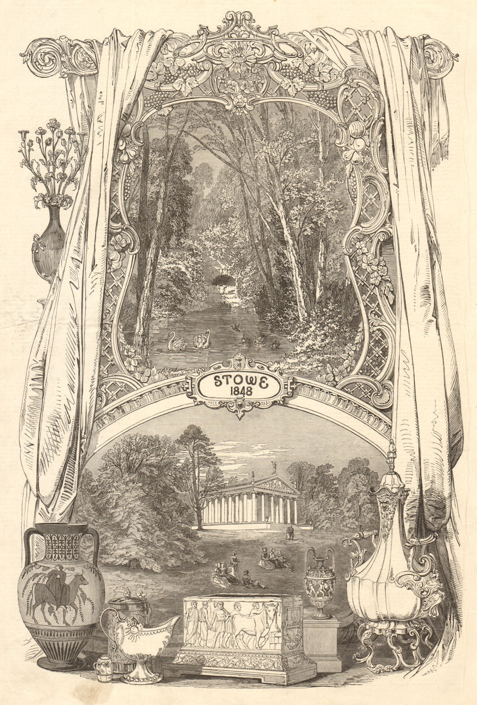 Stowe sale by Duke of Buckingham & Chandos. World's Greatest Debtor. School 1848